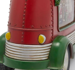 EDG Enzo De Gasperi Carillon Natalizio Camper Retrò con Luci LED, Musica e Movimento – H20 cm