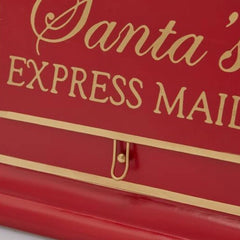 EDG Enzo De Gasperi – Decoro Cassetta della Posta Natalizia in Metallo Rosso H41 cm