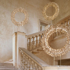 EDG - Enzo De Gasperi Corona LED con Base – 1440 Microled Luce Calda H110 cm