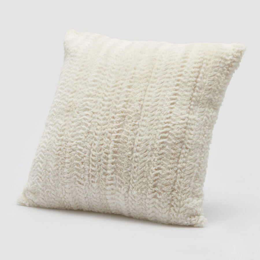 EDG - Enzo De Gasperi – Cuscino Quadrato Furry Bianco 45x45 cm