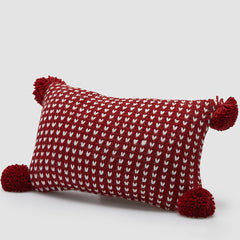 EDG - Enzo De Gasperi – Cuscino Tricot Rettangolare Rosso 50x30 cm
