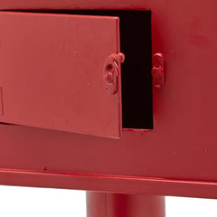 EDG Enzo De Gasperi – Decoro Cassetta della Posta Natalizia in Metallo Rosso H94 cm