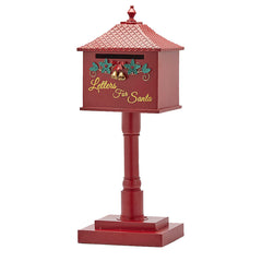 EDG Enzo De Gasperi – Decoro Cassetta della Posta Natalizia in Metallo Rosso H94 cm