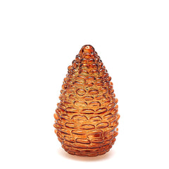 Decoro Pigna LED in Vetro Ambra H22 D13,5 - EDG Enzo De Gasperi