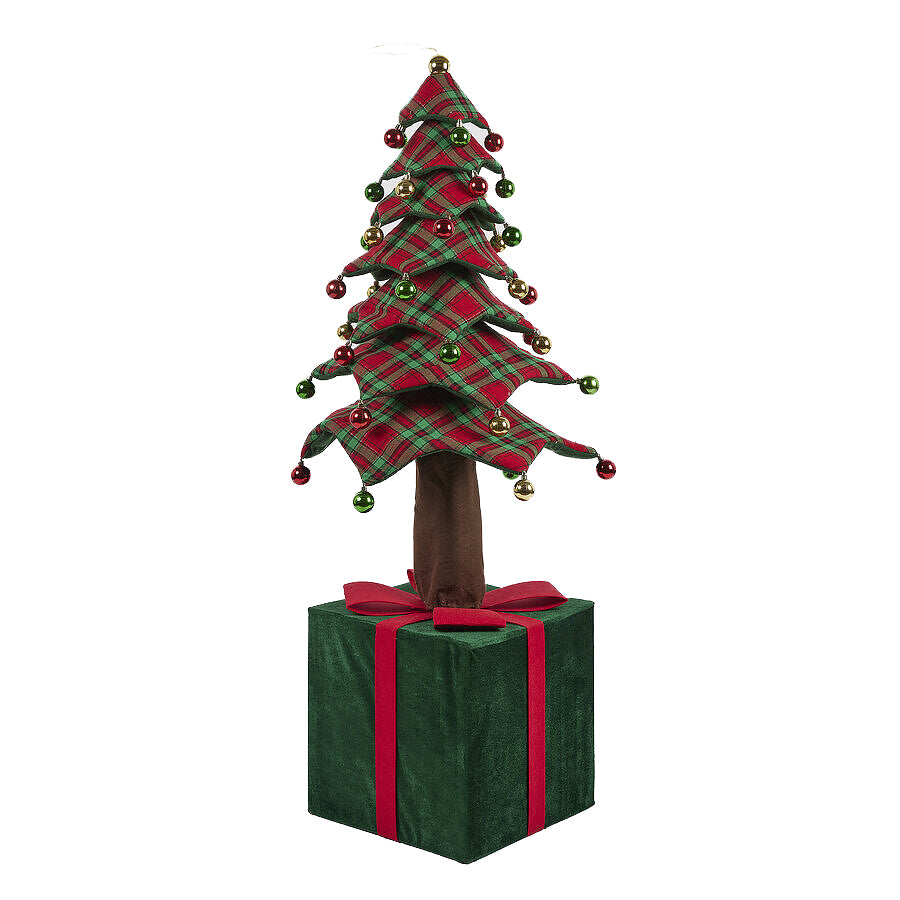 EDG Enzo De Gasperi Decoro Pino su Pacco H150 cm da Appendere Verde e Rosso