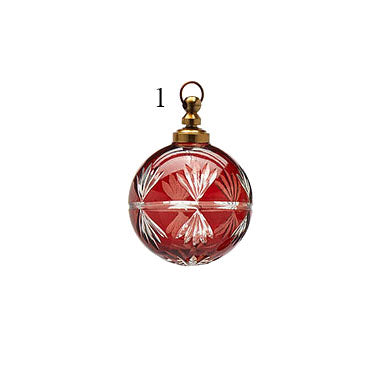 Addobbo Palla Cometa in Vetro Rosso Ø7,5 cm Mod.1 - EDG - Enzo De Gasperi
