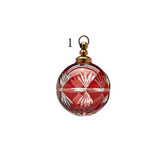 Addobbo Palla Cometa in Vetro Rosso Ø7,5 cm Mod.1 - EDG - Enzo De Gasperi