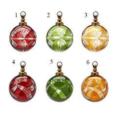 Addobbo Palla Cometa in Vetro Rosso Ø7,5 cm Mod.1 - EDG - Enzo De Gasperi