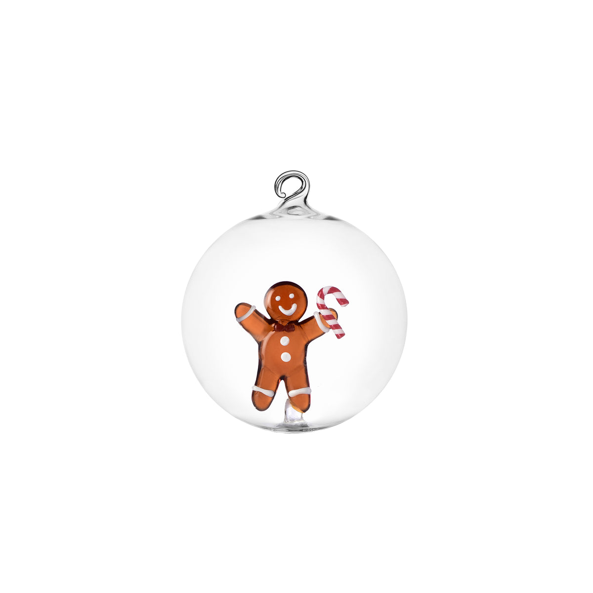 Palla di Natale Pan di Zenzero con Bastoncino collezione Schiaccianoci Ichendorf Milano