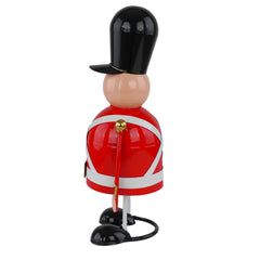 Soldatino schiaccianoci Natalizio in Metallo Rosso H30 Cm – Decorazione Elegante e Moderna