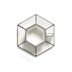 Tazzina da Caffè Espresso con Piattino in Porcellana Bianco/Nero – Collezione Carte Blanche – Annebet Philips Per Serax
