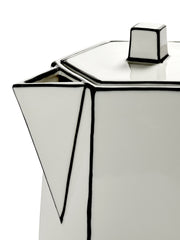 Teiera in Porcellana Bianco/Nero – Collezione Carte Blanche – Annebet Philips Per Serax
