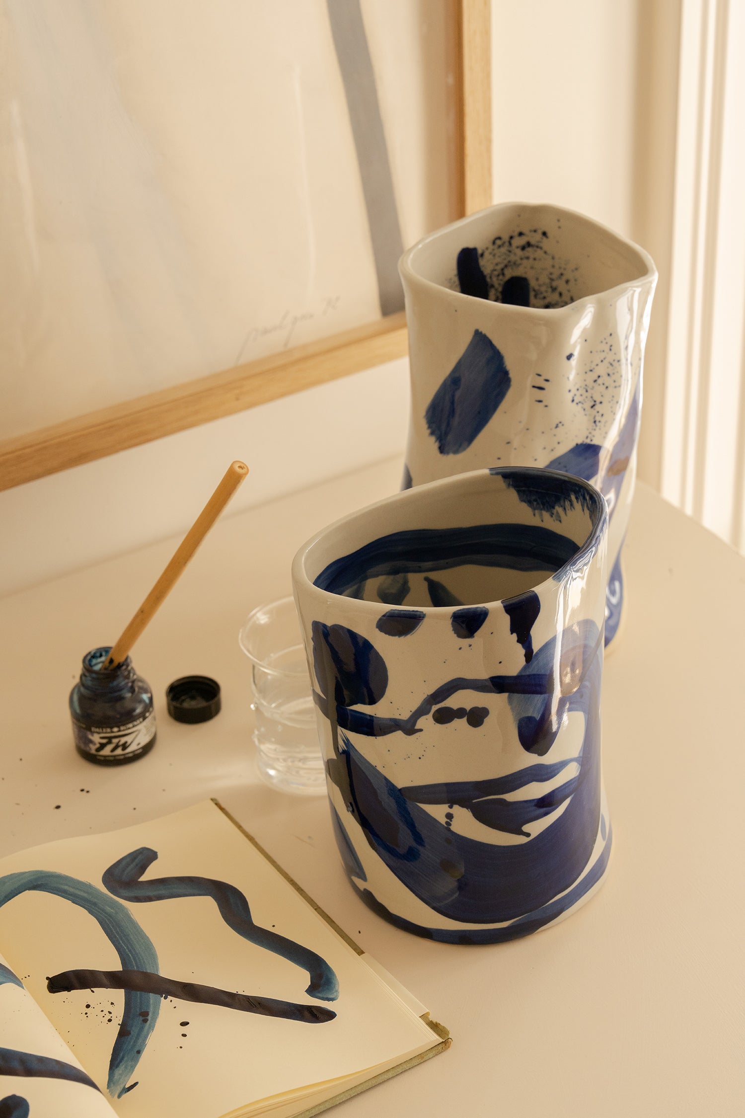 Vaso Blu Sophia H23 Cm - Design Marie Michielssen per Serax