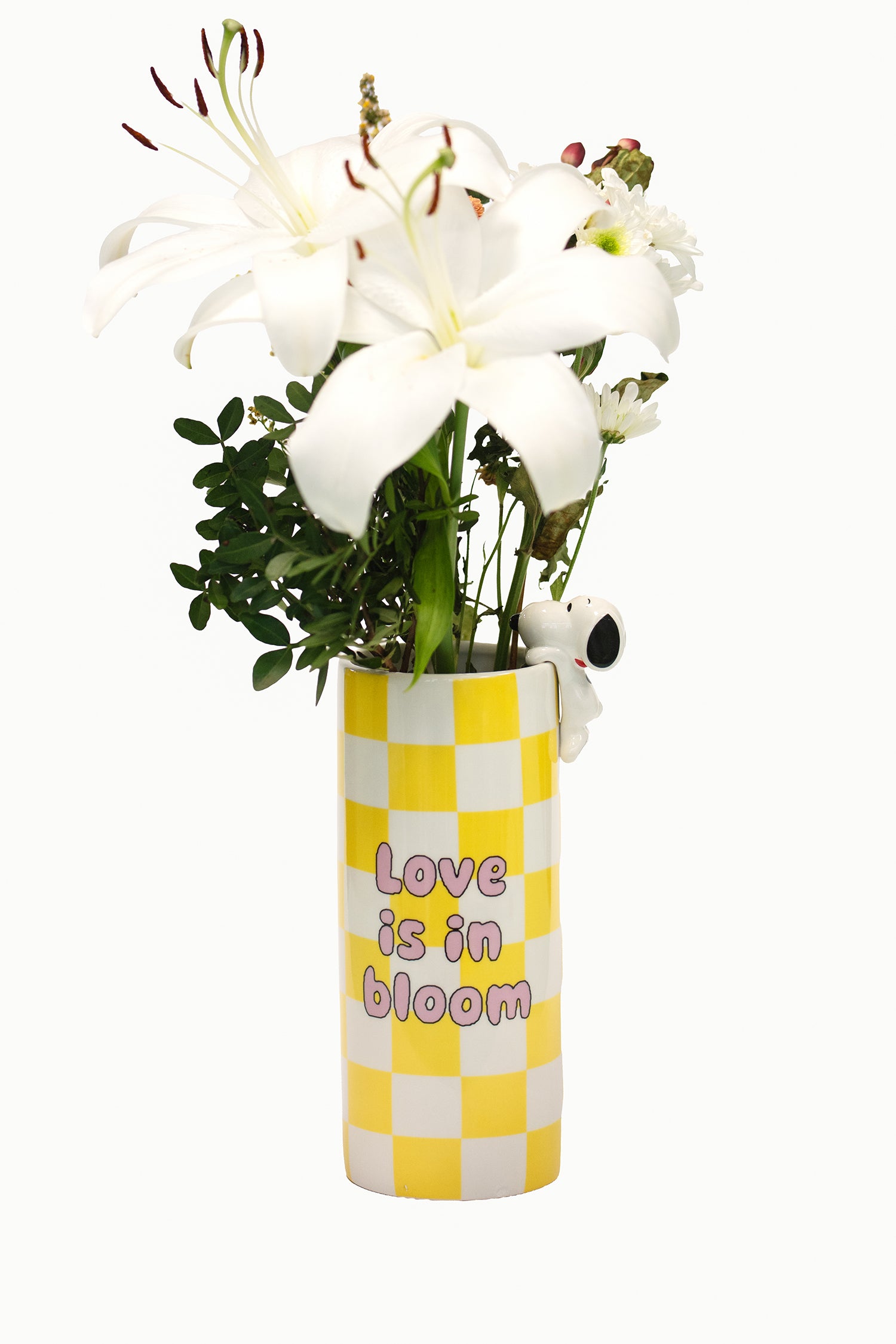 Vaso in Ceramica Snoopy Love is in Bloom Yellow – Blogo Design