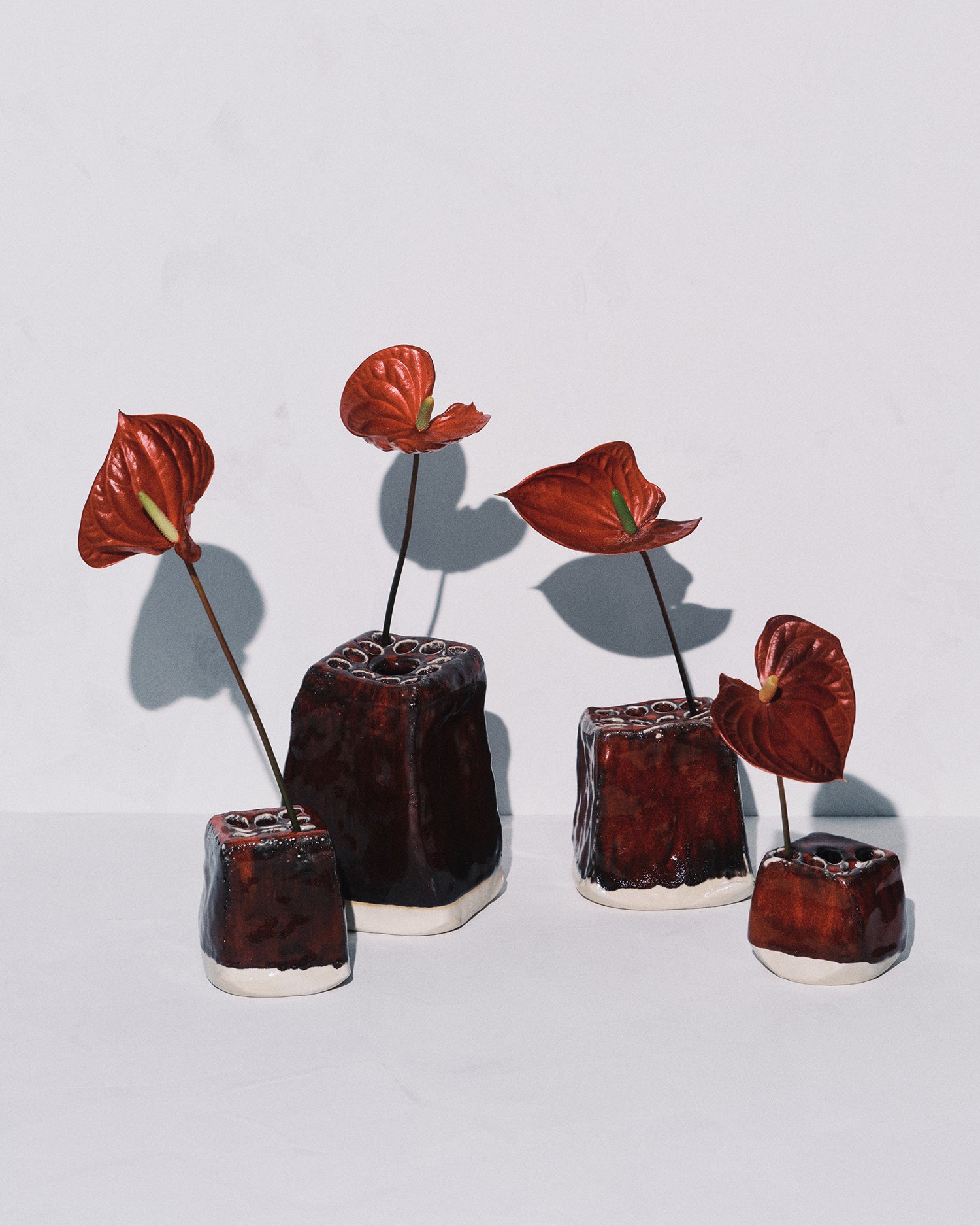 Vaso Rosso Pique-Fleurs H8 Cm in ceramica – Design Antoine Vandewoude per Serax
