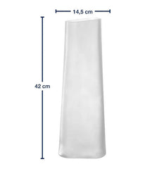 Vaso Turno Bianco in Vetro Satinato H42 Cm - Eleganza Moderna per Interni