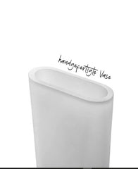 Vaso Turno Bianco in Vetro Satinato H42 Cm - Eleganza Moderna per Interni