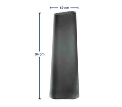 Vaso Turno Grigio in Vetro Satinato H34 Cm - Eleganza Moderna per Interni