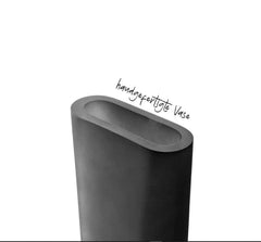 Vaso Turno Grigio in Vetro Satinato H34 Cm - Eleganza Moderna per Interni