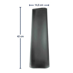 Vaso Turno Grigio in Vetro Satinato H42 Cm - Eleganza Moderna per Interni