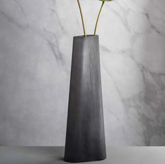 Vaso Turno Grigio in Vetro Satinato H42 Cm - Eleganza Moderna per Interni