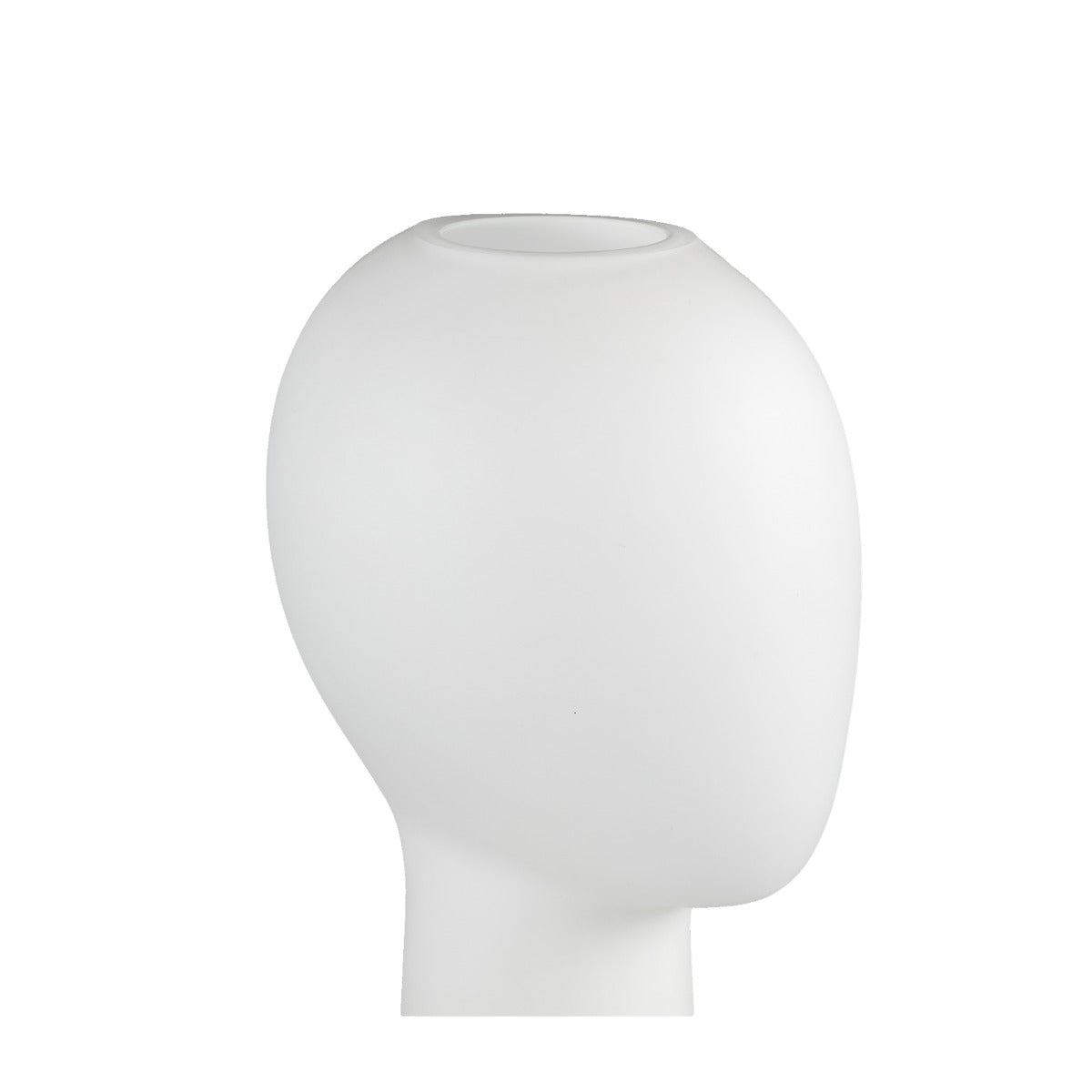 Vaso Adali White | Vaso in vetro a forma di testa umana astratto - CONFIG0395
