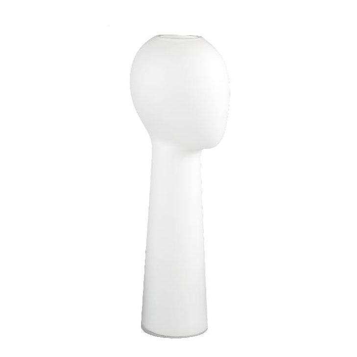 Vaso Adali White H50 | Vaso in vetro a forma di testa umana astratto - 705927