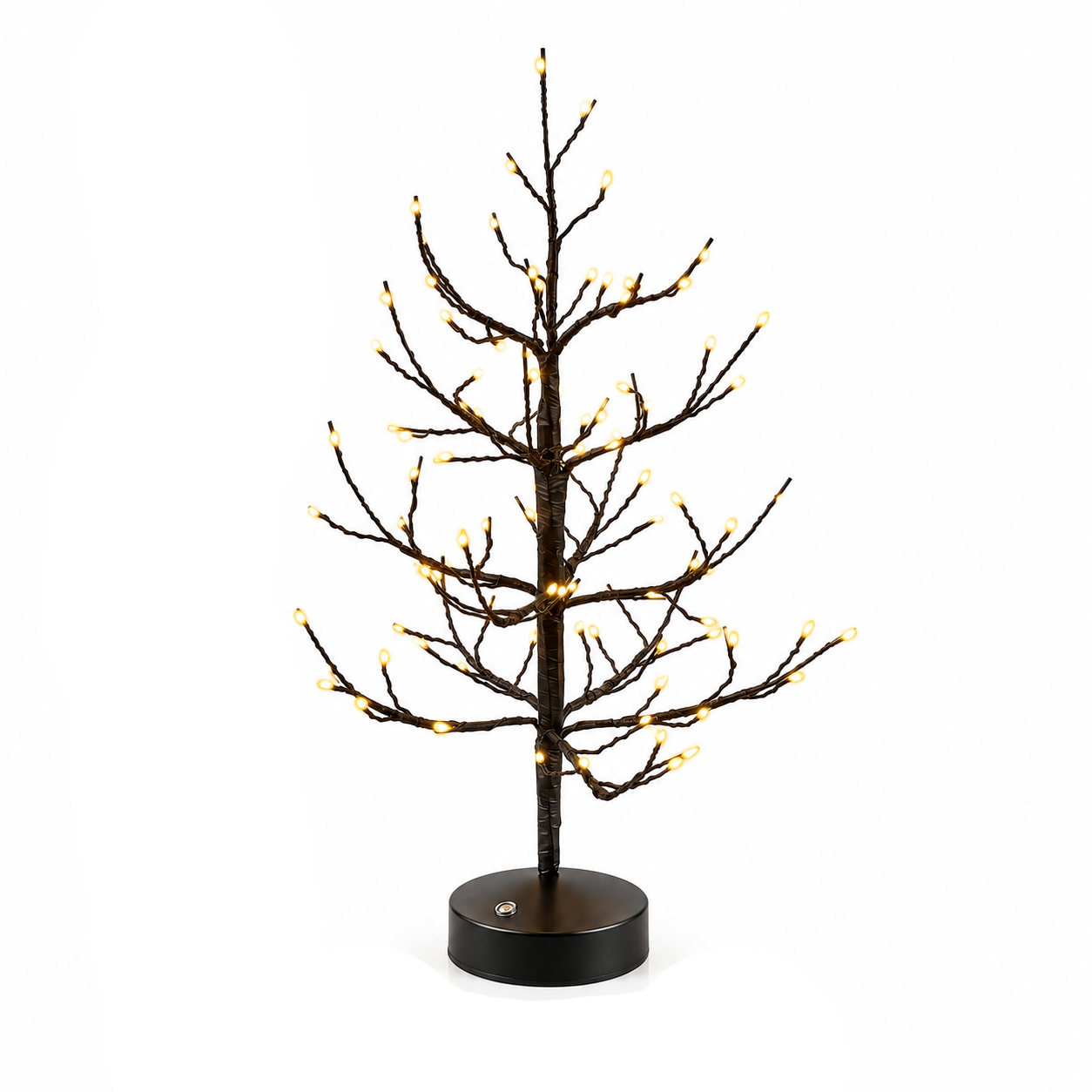 Albero LED Faggio Nero EDG Enzo De Gasperi H 45 × Ø 10 cm con 90 MiniLED dimmerabili