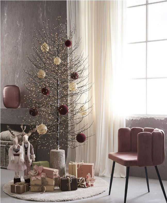 Albero di Faggio Luminoso Nero H180CM con 2000 Led - 682355