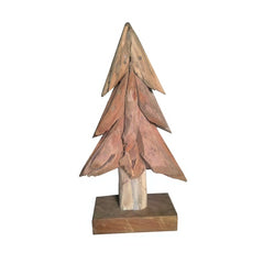 Albero di Natale in legno naturale di teak XS - 692141