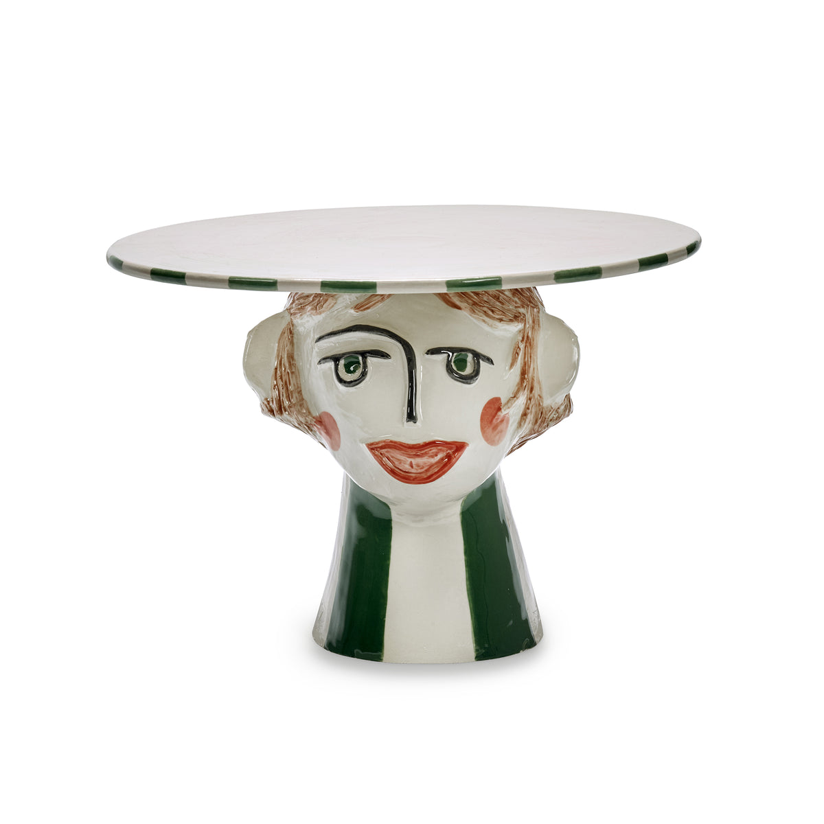 Alzata per Torta Tarte de Bobonne Bianco e Verde L – Marie Michielssen Per Serax