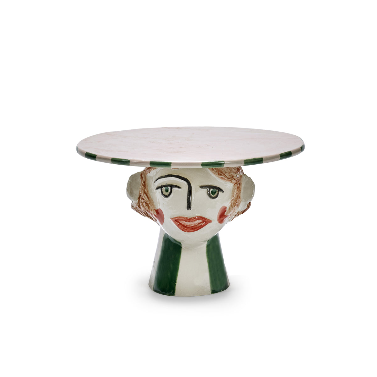 Alzata per Torta Tarte de Bobonne Bianco e Verde M – Marie Michielssen Per Serax