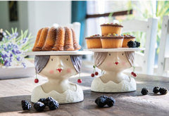 Alzata porta torta Lady | Alzatina per torte a forma di testa di donna - 2154109