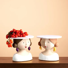 Alzata porta torta Lady Susine| Alzatina per torte a forma di testa di donna - 2212924