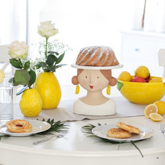 Alzata porta torta Lady Limoni| Alzatina per torte a forma di testa di donna - 2212925