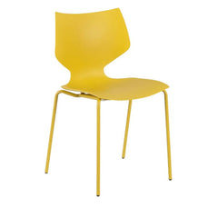 Amarillo - Sedia Impilabile in Polipropilene Giallo con Struttura in Metallo L43 X P42 X H79 CM - 606282