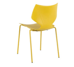 Amarillo - Sedia Impilabile in Polipropilene Giallo con Struttura in Metallo L43 X P42 X H79 CM - 606282