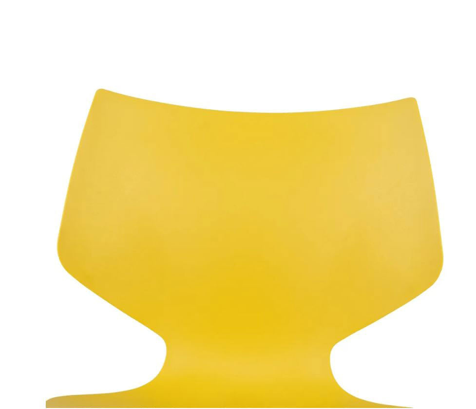 Amarillo - Sedia Impilabile in Polipropilene Giallo con Struttura in Metallo L43 X P42 X H79 CM - 606282