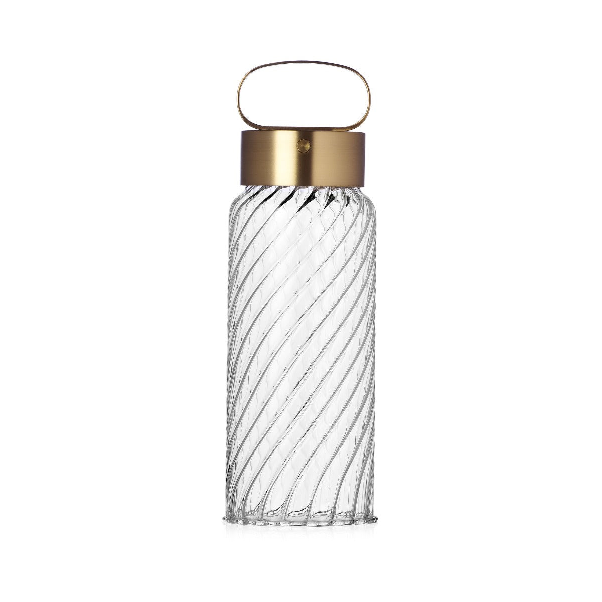 Lampada Ichendorf Andon Wireless &ndash; Vetro Twisted e Alluminio Oro - 09390012