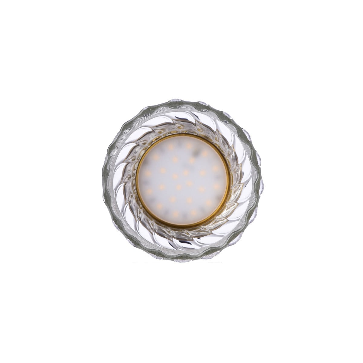 Lampada Ichendorf Andon Wireless &ndash; Vetro Twisted e Alluminio Oro - 09390012