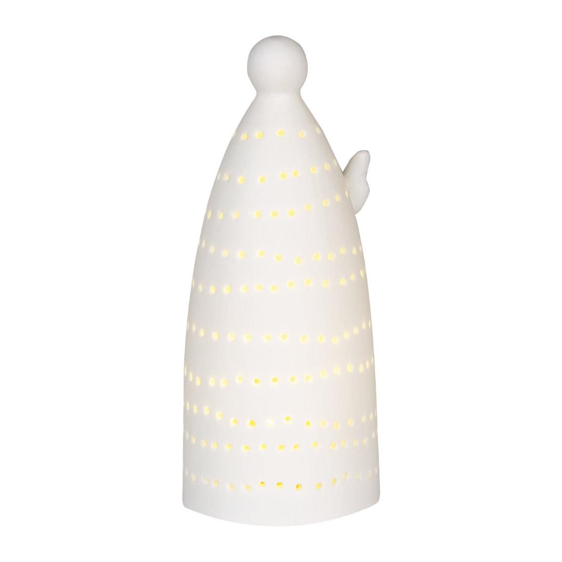 Mini Angelo LED H11,7 In Ceramica Satinata Bianca - 4990766
