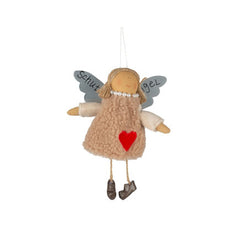 Angelo Custode da Appendere Abito Beige con Cuore Rosso - 1249304-M