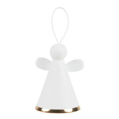 Angelo da appendere in ceramica bianca con riga oro - 4990315-riga