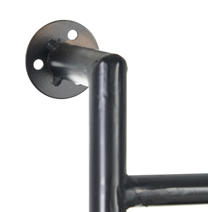 Appendiabiti con Specchio Rettangolare in Metallo Nero L67 X P19 X H166,50 CM - 603129