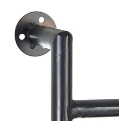 Appendiabiti con Specchio Rettangolare in Metallo Nero L67 X P19 X H166,50 CM - 603129