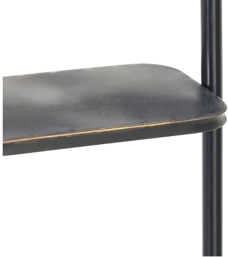 Appendiabiti con Specchio Rettangolare in Metallo Nero L67 X P19 X H166,50 CM - 603129