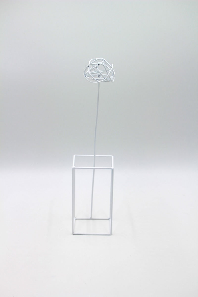 Ciuriddu Alto Bianco Mod.1 : Fiore in metallo design Antonino Sciortino - B7217113-bianco1