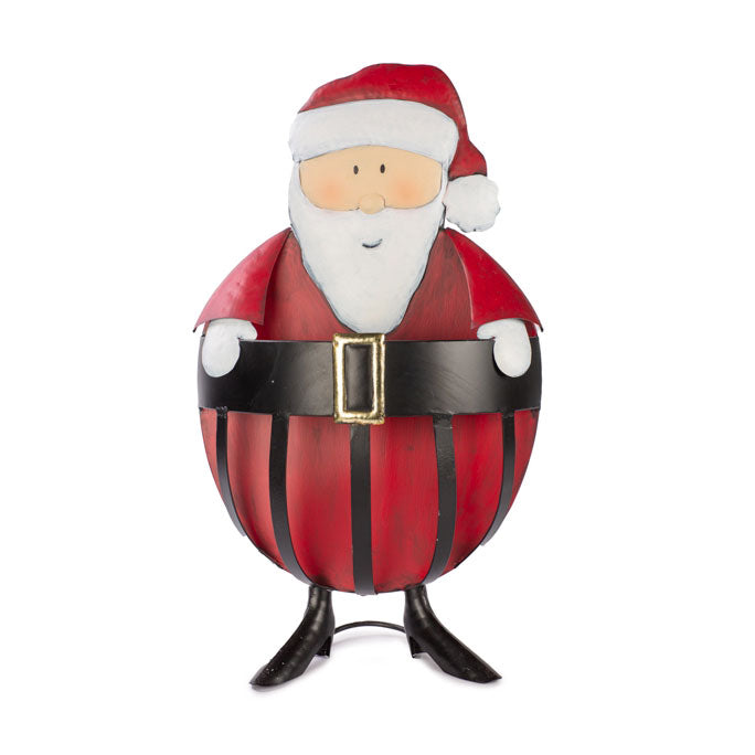 Baden Collection Babbo Natale in Metallo Rosso con Cestino H50 Cm - 1248621