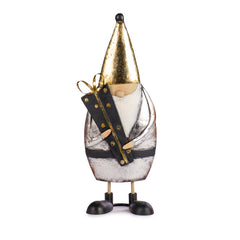 Babbo Natale in Metallo con Pacco Regalo - 1236327