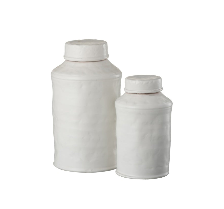 Barattolo di Terracotta Bianco  - CONFIG0005